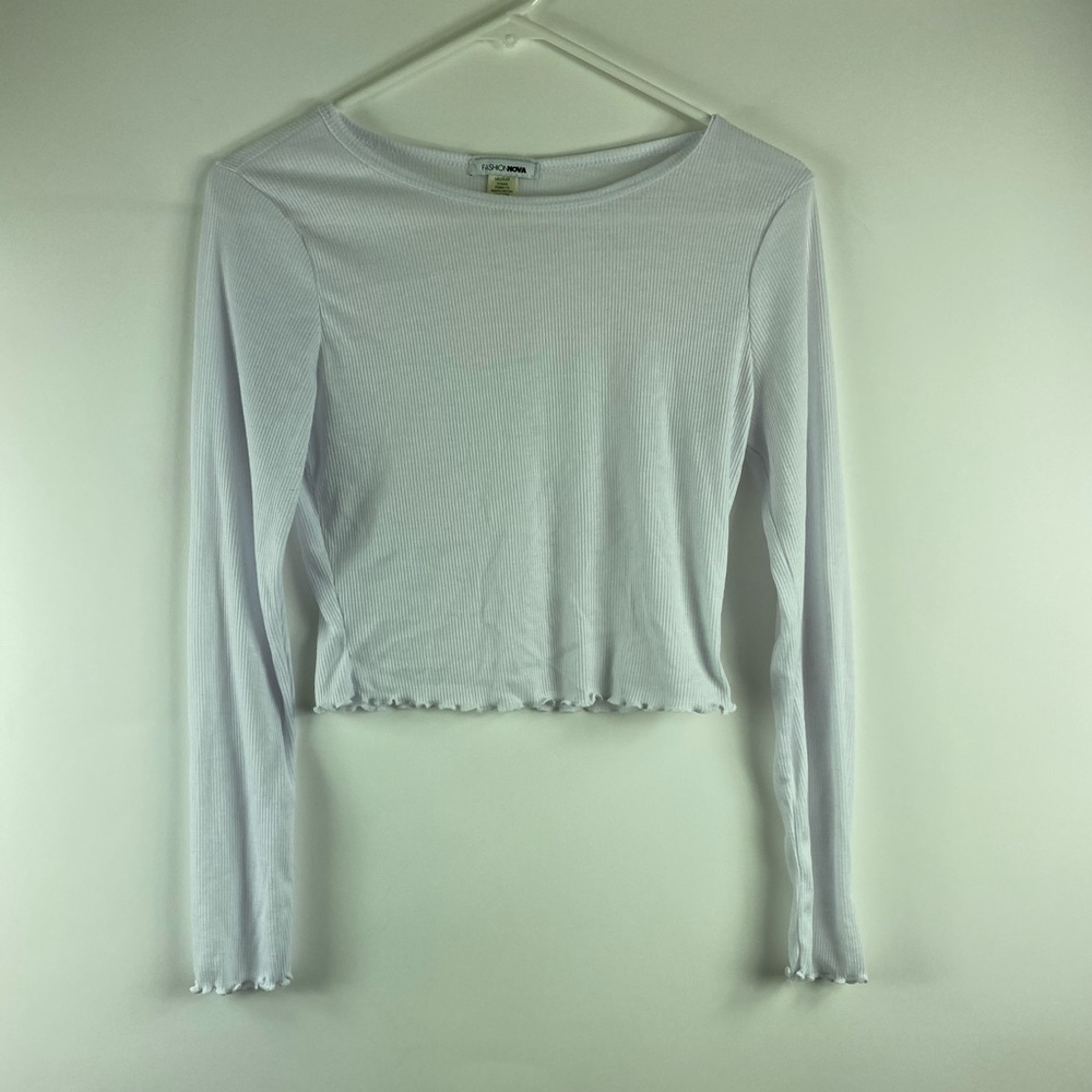Women Fashion Nova White Crop Top Size M